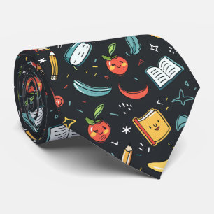 Cool tiled School pattern Teacher Tie