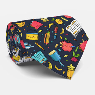 Cool tiled School pattern Teacher  Tie