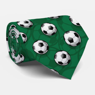 Cool tiled soccer ball sports pattern tie