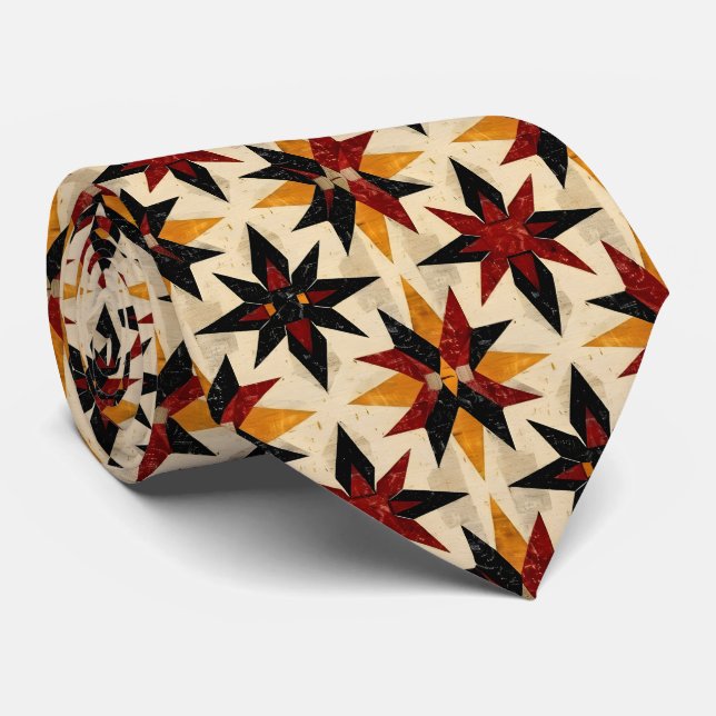 Cool tiled Southwestern pattern  Tie (Rolled)