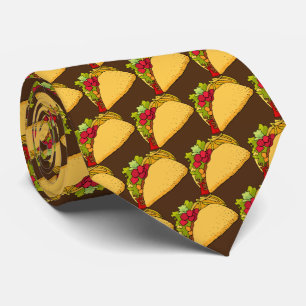 cool tiled taco pattern tie