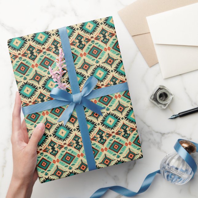 Cool tiled Western pattern  Wrapping Paper (Gifting)