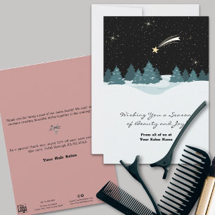 Cool Tir Star Night Winterscape Carte de vacances