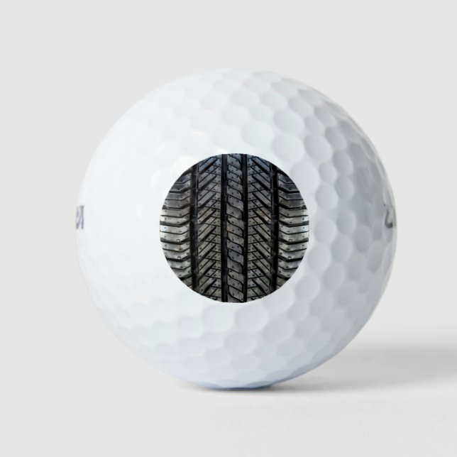 Cool Tire Rubber Automotive Texture Decor Golf Balls (Front)