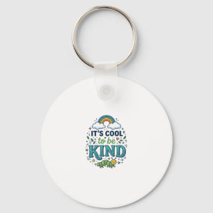 Cool To Be Kind Rainbow Caterpillar Shirt Design_1 Keychain