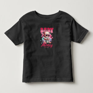 Cool Toddler "Baby Money" Pink Bear Tee