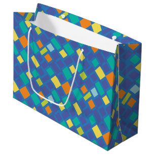 Cool Tone chequerboard Kid's Large Gift Bag