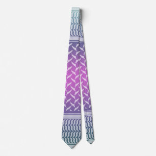 Cool Tone Mermaid Palette Palestinian kufiyah Tie