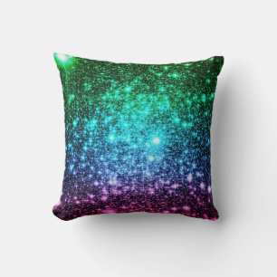 Cool Tone Stars Galaxy Pillow