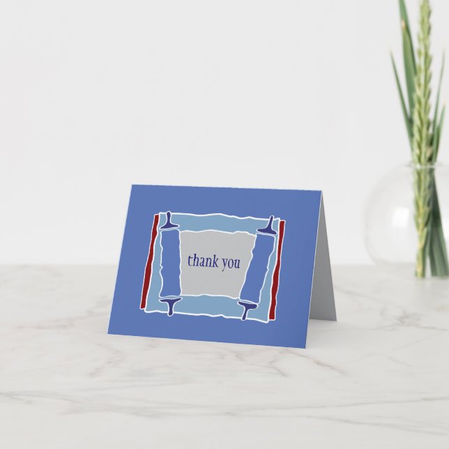 COOL TORAH Bar Mitzvah Carte de remerciements (Devant)