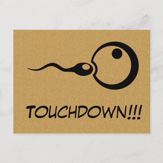 Cool Touchdown pregnancy postcard (Front)