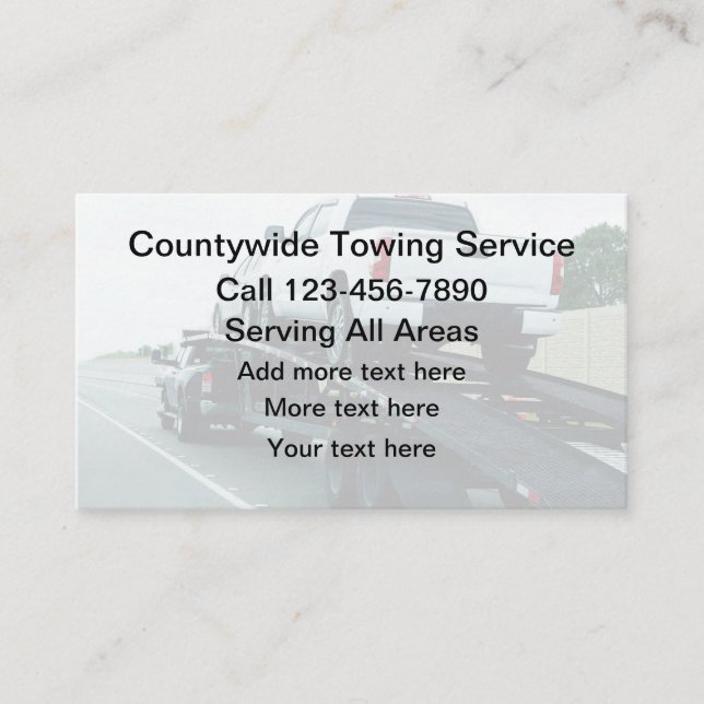 Cool Towing Service Automotive  Business Card (Front)