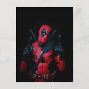 Cool Toy Photography Anti-Hero design Holiday Postcard