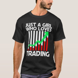 Cool Trading Art For Girls Kids Stock Trading Mark T-Shirt