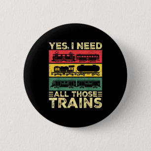 Cool Train Model Funny Train Railroad  2 Inch Round Button
