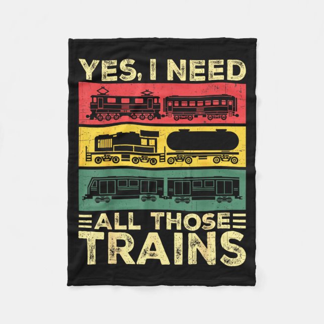 Cool Train Model Funny Train Railroad  Fleece Blanket (Front)