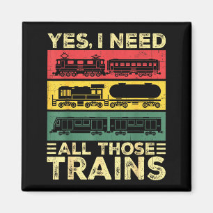 Cool Train Model Funny Train Railroad  Magnet
