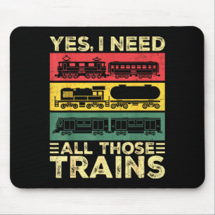 Cool Train Model Funny Train Railroad  Mouse Pad