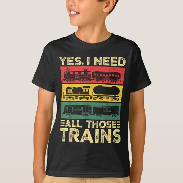 Cool Train Model Funny Train Railroad  T-Shirt (Front)
