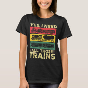 Cool Train Model Funny Train Railroad  T-Shirt