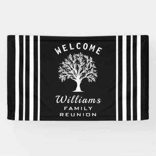 Cool Tree Road Trip Summer Vacation Family Reunion Banner