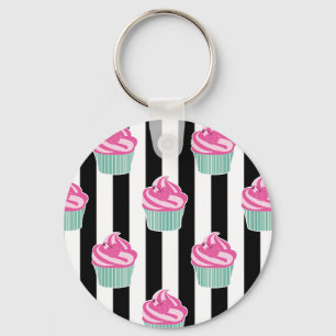 Cool Trendy Black and Wite Keychain