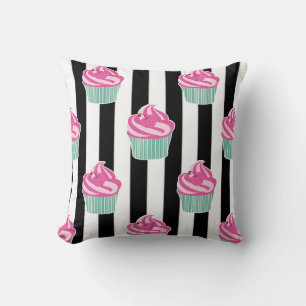 Cool Trendy Black and Wite Throw Pillow