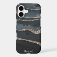 Cool Trendy Black Gold Marble Texture