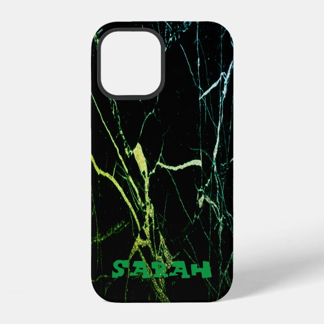 Cool Trendy Black Marble Case-Mate iPhone Case (Back)