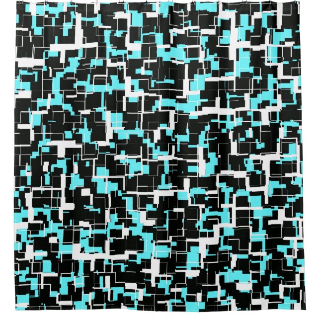 Cool Trendy Black White Blue Pattern (Front)