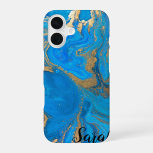 Cool Trendy Blue Marble  Case-Mate iPhone Case