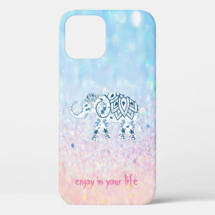 Cool Trendy Bokeh Elephant iPhone 12 Case