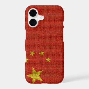 Cool trendy China flag burlap