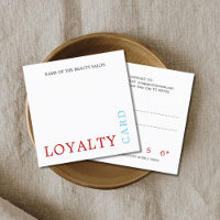 Cool Trendy Colourful Beauty Loyalty Card