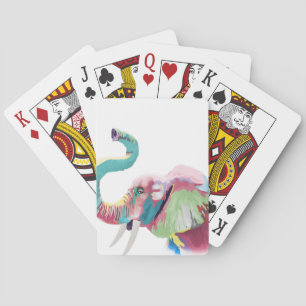 Cool Trendy Colourful Elephant  Playing Cards