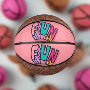 Cool Trendy Colourful  "Fun" Pink Sports  Mini Basketball