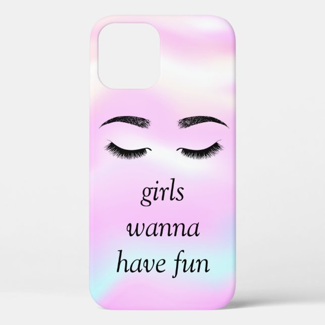 Cool Trendy Faux Lashes Chromatic Case-Mate iPhone Case (Back)