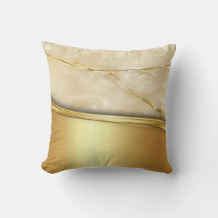 Cool Trendy Gold Marble  Throw Pillow