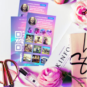cool trendy instagram profile business card