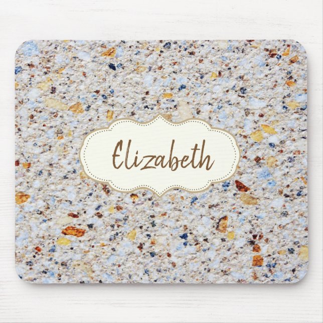 Cool Trendy, Marble,Stone Frame -Personalized Mouse Pad (Front)
