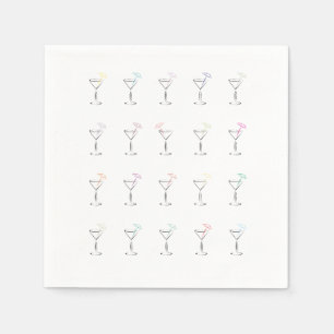Cool Trendy Martini Glasses Napkin