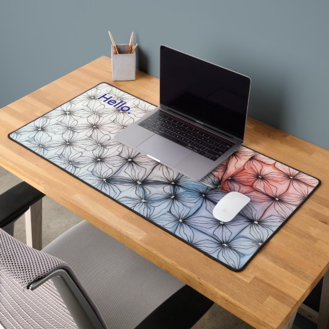 Cool Trendy Modern Colourful Pattern Desk Mat (Office 2)