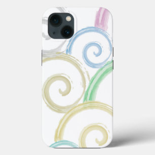 Cool, trendy, modern wave water colour brushes iPhone 13 case