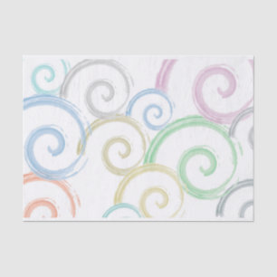 Cool, trendy, modern wave water colour brushes tissue paper