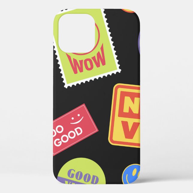 Cool Trendy Patches Design. Abstract background wi Case-Mate iPhone Case (Back)
