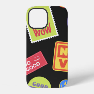 Cool Trendy Patches Design. Abstract background wi iPhone 12 Case