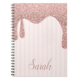 Cool Trendy Pink Glitter Notebook