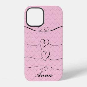Cool Trendy Pink Heart Love Case-Mate iPhone Case