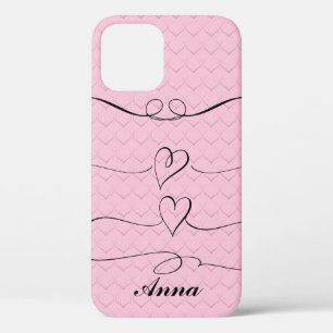 Cool Trendy Pink Heart Love Case-Mate iPhone Case