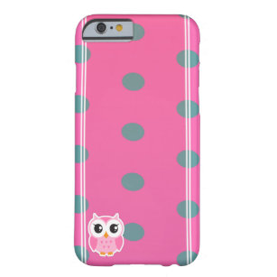 Cool Trendy Polka Dots With Cute Owl Barely There iPhone 6 Case